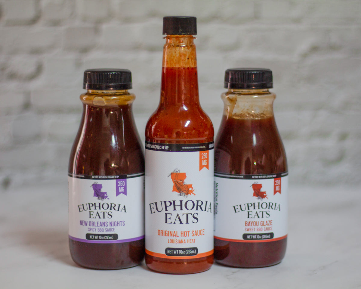 Louisiana Hot Sauce (250-MG) I Euphoria - CBD Infused Edibles – Euphoria  Eats CO.